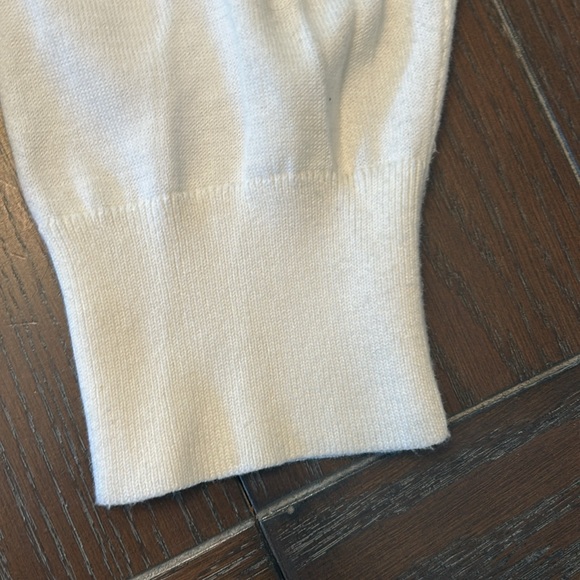 Lands End Cardigan. 3X. Cream with golden sequin stripes. - Picture 6 of 11